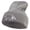 Grey, variant on Racoon Embroidered 12 inch Acrylic Cuffed Long Beanie - Navy OSFM