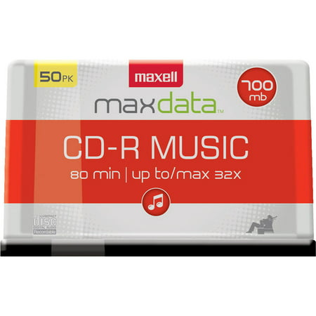 Maxell MaxData CD-R Music 80min Recordable Discs (50 Disc