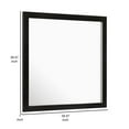 thumbnail image 5 of Benjara Sami 40 x 40 Dresser Mirror, Embossed Texture, Modern Style, Black Wood, 5 of 5