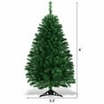 thumbnail image 2 of Spaco 4 Feet Tabletop Artificial Christmas Tree with 100 LED Lights, Artificial Christmas Tree with Stable Triangular Plastic Stand, Artificial Christmas Tree for Indoor as Living Room, Green, 2 of 7
