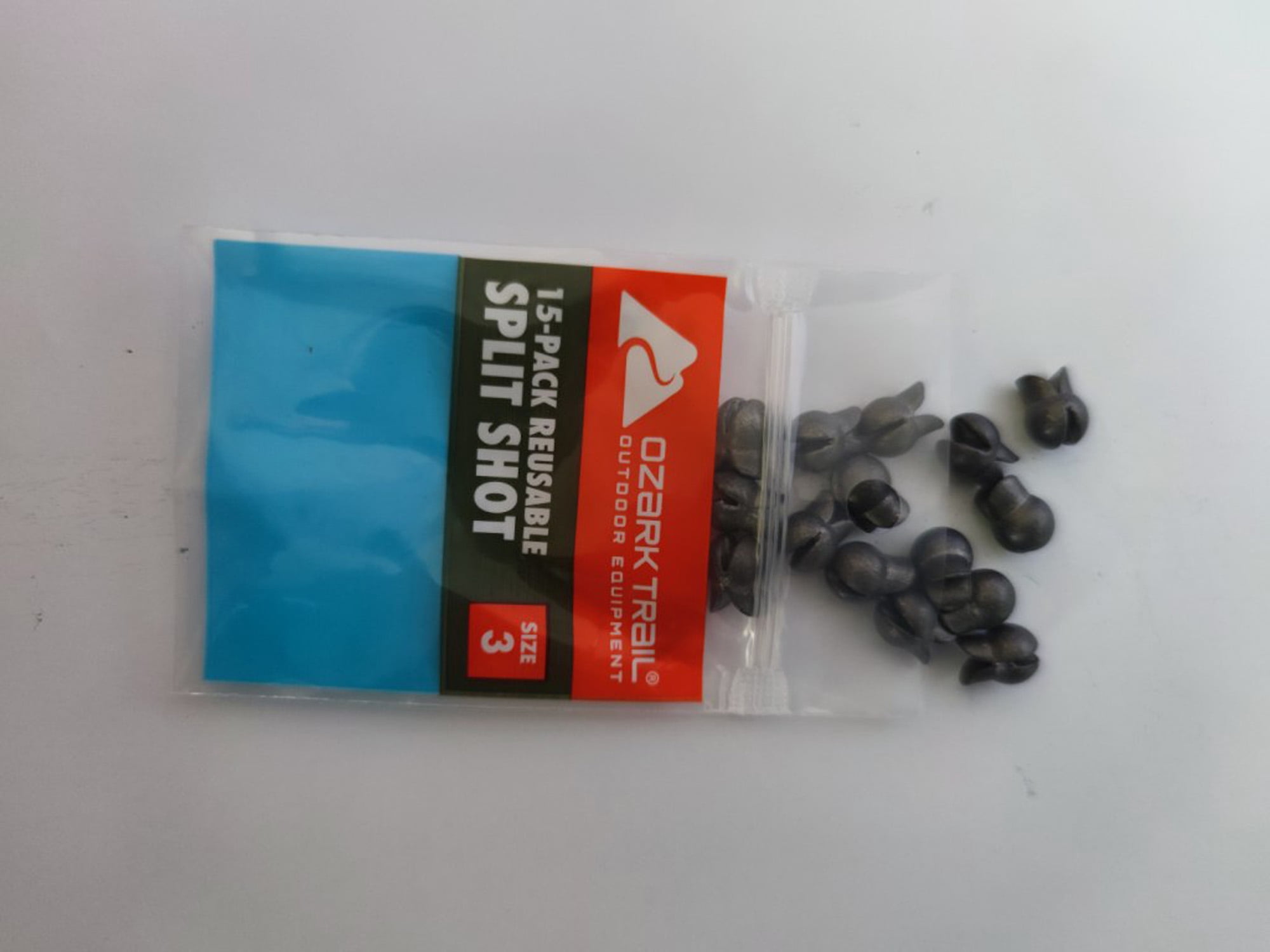 (6 pack) Ozark Trail Reusable Shot Size 3, Fishing Lead Weight, Product Size 0.59x0.33in