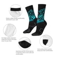 thumbnail image 6 of Lsque Geometry Dash Printed Men's Crew Socks, Soft Durable Breathable Moisture-Wicking with Odor Control Cotton socks, 6 of 7