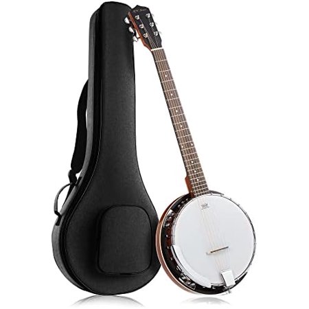 6-String Banjo Guitar with Closed Back Resonator and 24 Brackets