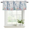 thumbnail image 2 of Coastal Jellyfish Valances for Windows, Decorative Rod Pocket Window Valance Curtains, Beach Nautical Ocean Coral Seahorse Vintage Short Curtain Drapes for Living Room, 2 Panels, 54" W x 18" L, 2 of 8