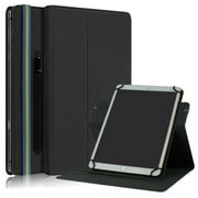 Dteck Universal Tablet Case for 9" - 11" Tablets, 360 Rotating Multi-Angle Stand Folio Cover for Onn 10.1" 10.5"/ iPad 10.2 / iPad 9.7 / Samsung Tab A 10.1/ Fire HD 10 /Lenovo Tab M10 Plus more, Black