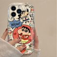 thumbnail image 5 of Linda funda de silicona a prueba de golpes c-crayon s-shinchan 3D Wave para iPhone 15 14 13 12 11 Pro Max X XR XS 8 7 6 6S Plus SE 2020, 5 of 5