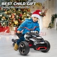 thumbnail image 4 of 12V Kids Ride On ATV Car, MUKIDY 2 Wheeler Motorcycle Electric Vehicle ATV with LED, Music,Ride on Car Toy for Boys and Girls -White, 4 of 10