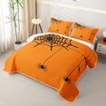 thumbnail image 3 of Feelyou Spooky Spider Bed Spread Queen, Halloween Animal Queen Coverlet Set, Orange, 3-Piece, 1 Comforter and 2 Pillowcases, 3 of 7