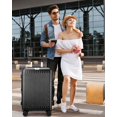 thumbnail image 4 of 3 Piece Luggage Sets Expandable Hardshell Travel Suitcase with Double Spinner Wheels and TSA Lock (Black), 4 of 4