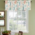 thumbnail image 3 of 2 Pack Valances for Window, Teal Red Coastal Short Curtains for Kitchen Bedroom Living Room, Nautical Seahorse Beach Coral Starfish Retro Rod Pocket Small Window Treatment Valance Drapes 42 x 18 Inch, 3 of 8