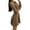 Coffee, variant on New Solid Color Women's Dress Comfortable, Casual Waist, Long Sleeve, Lapel, 65% Rayon 35% Polyester, Hand Wash