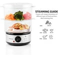 thumbnail image 4 of OVENTE 2 Tier Electric Food Steamer for Cooking Vegetables, Stainless Steel Base, Stackable and Dishwasher Safe Baskets, 400W with Auto Shutoff and 60-Minute Timer, 5 Quart Capacity, Silver FS62S, 4 of 7