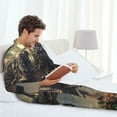 thumbnail image 6 of Fotbe Jungle Dinosaur Pattern Long Sleeve Pajama Set for Men,Sleepwear Set,2-piece Loungewear Set,Soft PJs Comfy Nightwear with Pockets-X-Large, 6 of 7