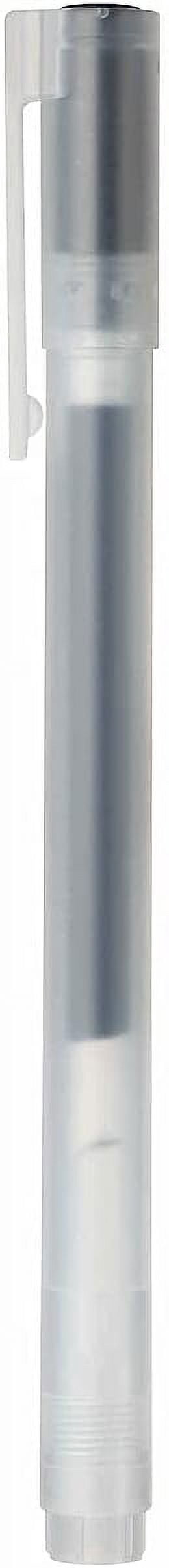 Muji Gel Ink Ballpoint Pen Cap Type 10-Pieces Set, 0.5 mm Nib Size, Black