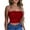 Red, variant on Women's Sexy Tube Top Sleeveless Crop Camisole, Summer Bodycon Vest for Festive Events or Night Out,Black L