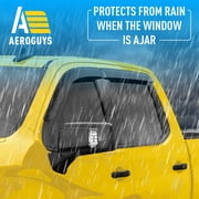 Extra Durable Window Deflectors Tape-On Window Visors Rain Guards Fit for Chevy Silverado 1500 2019-2026 Crew Cab, Sun Visors, Wind Vent Visors, Window vent shades, Car Accessories - 4 pcs. AG0798