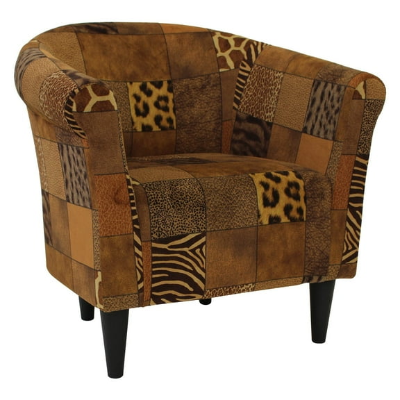 Newport Club Chair - Safari Patchwork Print