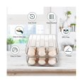 thumbnail image 5 of Contenedor de almacenamiento de huevos enrollable automáticamente de 1 capa, organizador de huevos de gran capacidad para refrigerador con tapa como se muestra, como se muestra, 5 of 5