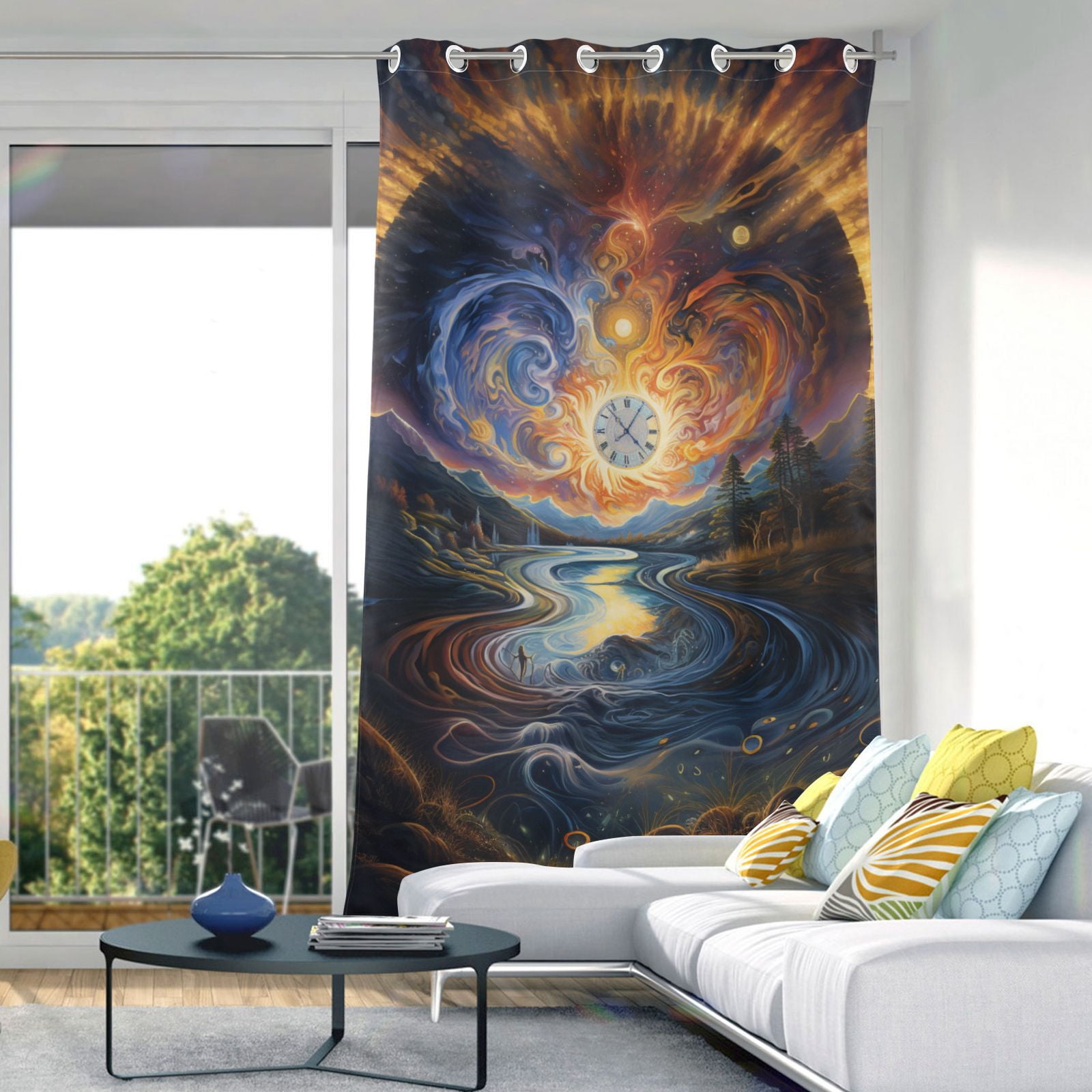 Starry Sky Blackout Curtain Panels Drapes Privacy Assured with Light Filtering Curtains for Living room Bedroom Bathroom Window