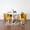 Yellow, variant on Roundhill Furniture Amoa Contemporary 5-Piece Dining Set, White Round Dining Table with 4 Chairs, Yellow