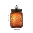thumbnail image 2 of Glass Jar with Airtight Lid – Vintage Storage Canister for Kitchen Pantry, Container for Candy, Sugar, Coffee, Cookie, Tea, Salt, Treat, Snack, Brown, 2 of 5