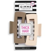 Gimme Rectangle Claw Clip, Brown Blonde, 2 Ct