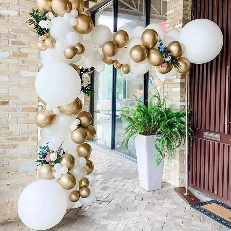 6 Metallic Gold, Silver, and White Garland 20' Sections