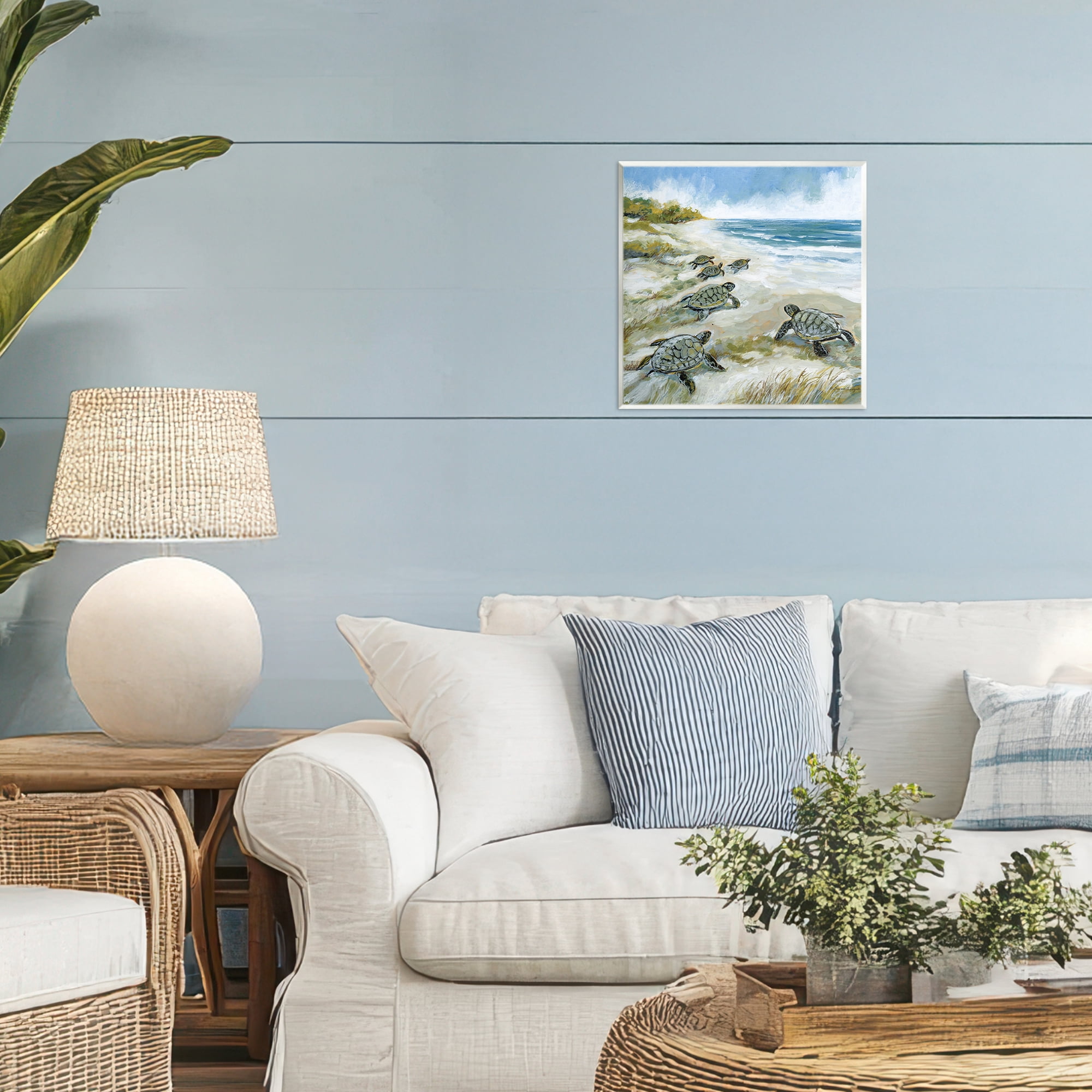 Stupell Industries Baby Sea Turtles on Beach Wall Plaque Art, design by Susan Winget