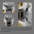 thumbnail image 4 of 4PCS Highland Cow Shower Curtain Set, Sunflower American Flag Barn Motivational Quotes Cattle Bull Farm Animal Country Rustic Farmhouse Bathroom Decor, Fabric Shower Curtain, Non-slip Bath Mat, 4 of 8