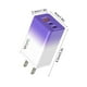 thumbnail image 5 of Cargador rápido de puerto múltiple QC3.0 LED de 65W con efecto degradado, púrpura, 5 of 6