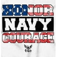 thumbnail image 2 of Honor Navy Courage American Flag Sweatshirt for Men or Women Brisco Brands M, 2 of 6