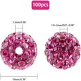 thumbnail image 2 of CHUANK 100pcs 10mm Rhinestone Clay Beads Clay Pave Disco Ball Rhinestones Clay Beads Crystal Diamond Beads for Bracelet Necklace Earring Jewelry Making Christmas Decor - Light Siam, 2 of 9