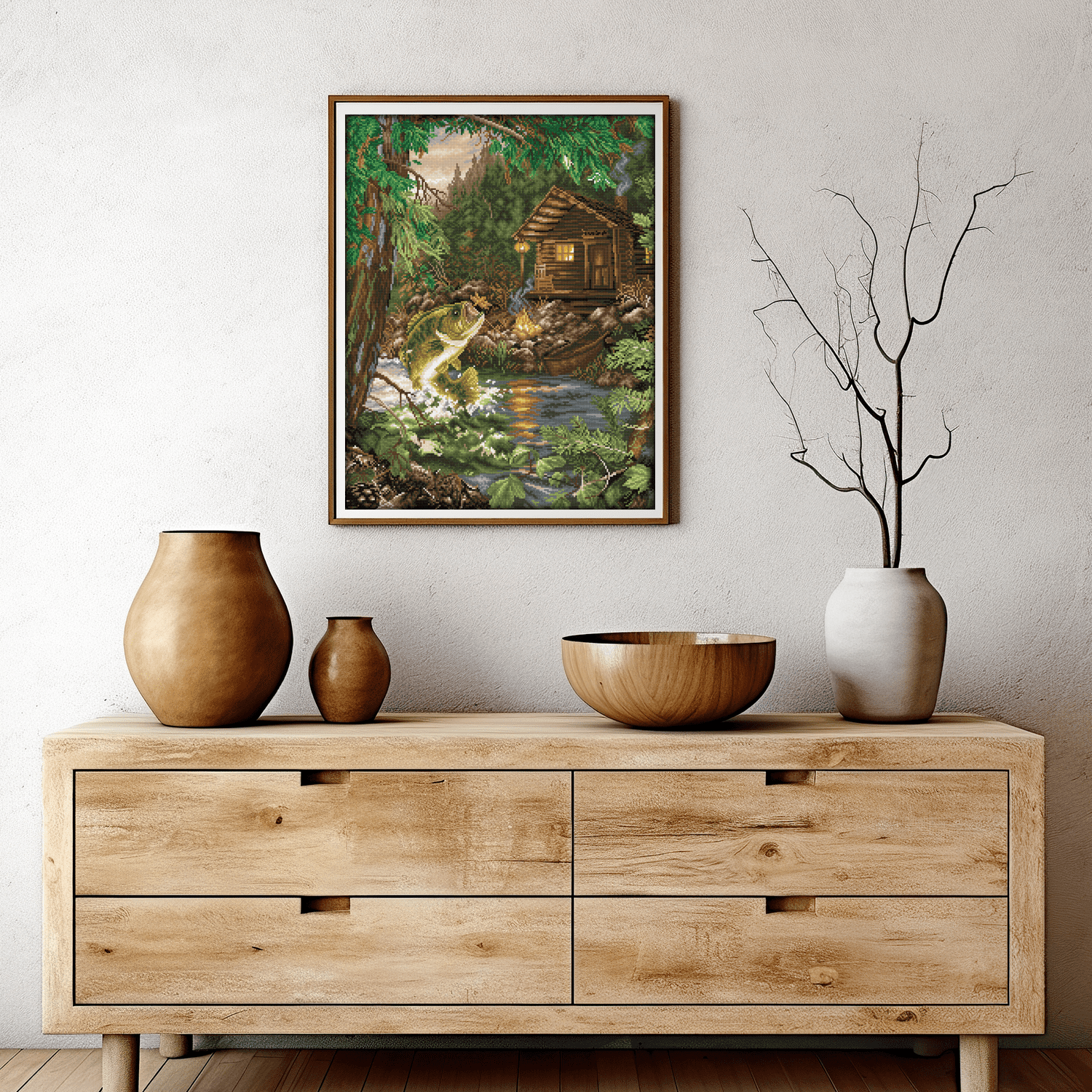 Diamond Dotz Gone Fishing Diamond Painting Kits for Adults - Diamond Art Kits a Relaxing Creative Craft Kit with Dotz Gems 28x22