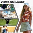 thumbnail image 6 of Garronmavis Zip Golf Shirt Women Size XS Short Sleeve Tennis Shirts Collar Athletic Shirts Workout Tops Womens Tropical Golf Shirt, Tropical Floral, 6 of 7