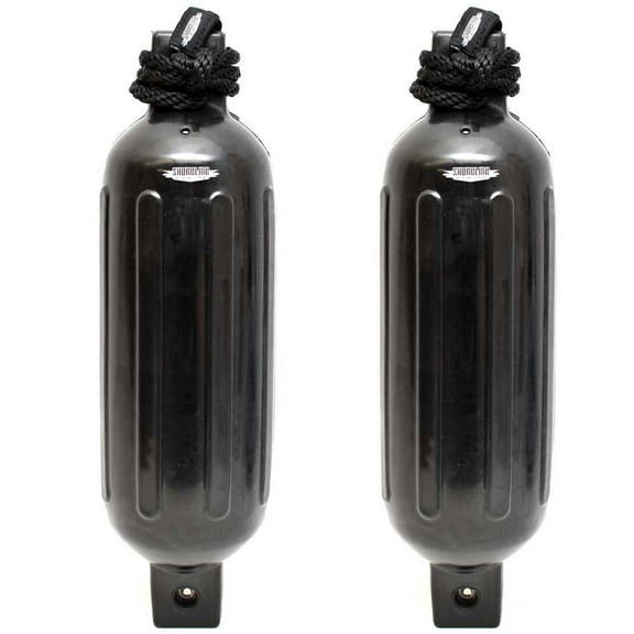 Shoreline Boat Fenders SL50502 | 5 1/2 x 20 Inch Black (Pair) Bumper