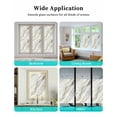 thumbnail image 6 of Window Privacy Film White Marble Stained Glass Window Film Decorative Sun Block Window Cover Abstract Modern Yellow Crack Art Window Clings Static Adhesive Sticker for Bathroom 23.6"x59", 6 of 7