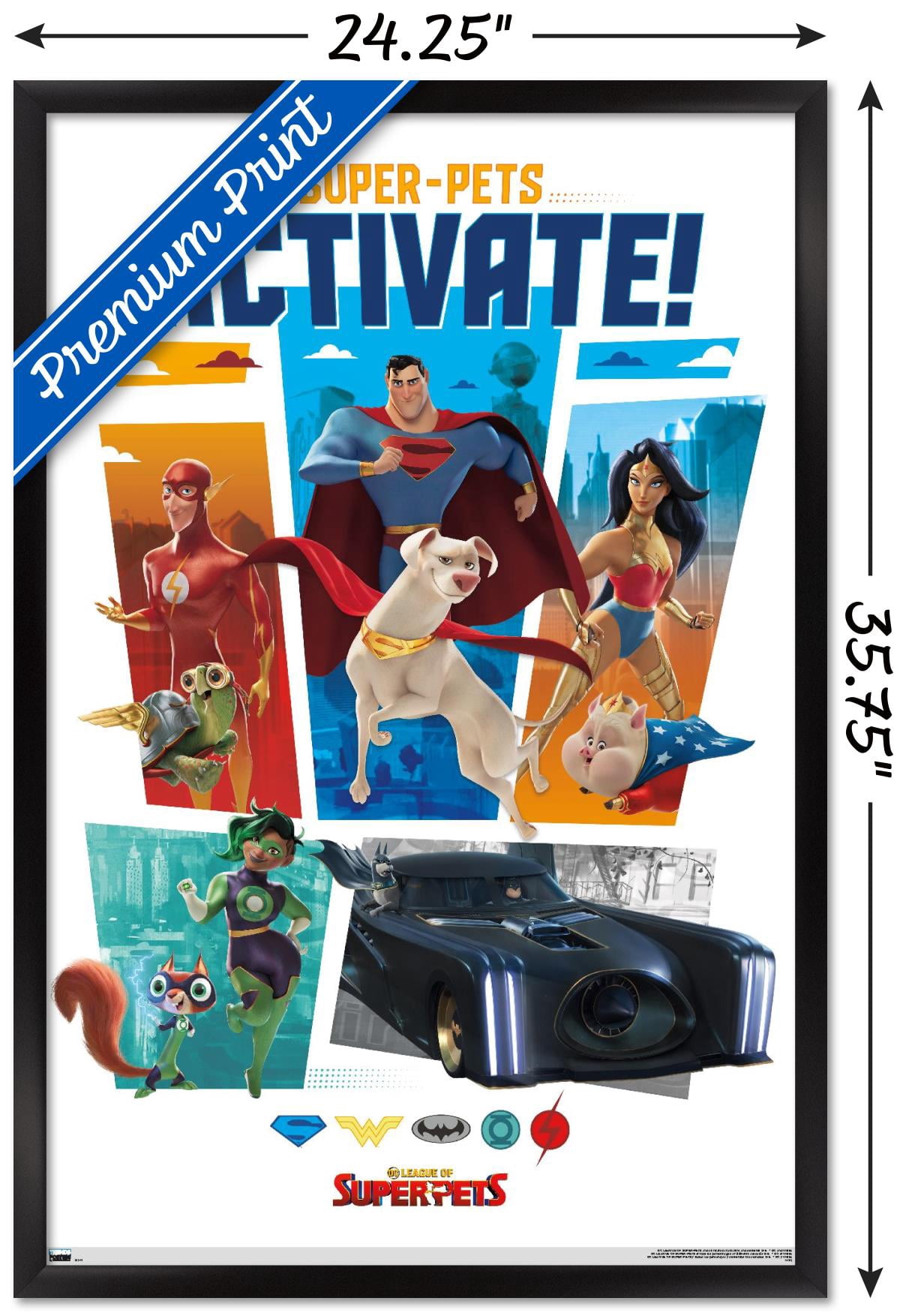 DC League of Super-Pets - Heroes Wall Poster, 22.375" x 34" Framed