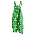 thumbnail image 3 of lcziwo Womens Cotton Linen Jumpsuits Loose Fit Sleeveless Straps Wide Leg Holiday Rompers 2025 St. Patrick's Day Shamrock Print Overalls Vacation Outfits Green XL, 3 of 6