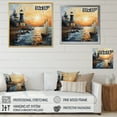 thumbnail image 4 of Designart "Coastalport Port Of Calm IX" Nautical & Beach Floater Framed Wall Art Print, 4 of 7