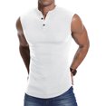 thumbnail image 6 of HAOMEILI Men's Casual Tank Top Sleeveless Henley Shirts Muscle Fit T Shirt, 6 of 7