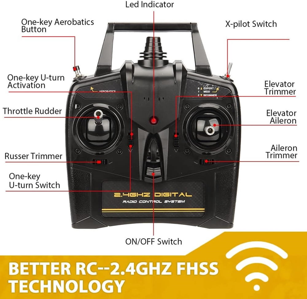 Roofworld BF109 RC Airplane 4CH 6-Axis Gyro Remote Control Plane Aircraft Park Flyer