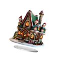 thumbnail image 4 of Pueblo navideño, pueblo invernal, edificio 2D, decoración, manualidades, exhibición de escritorio, Navidad E, 4 of 9