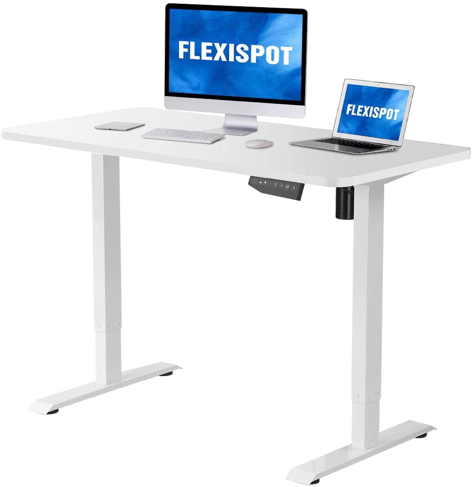 Height Adjustable Desk Frame Electric Sit Stand Office Workstation White 
