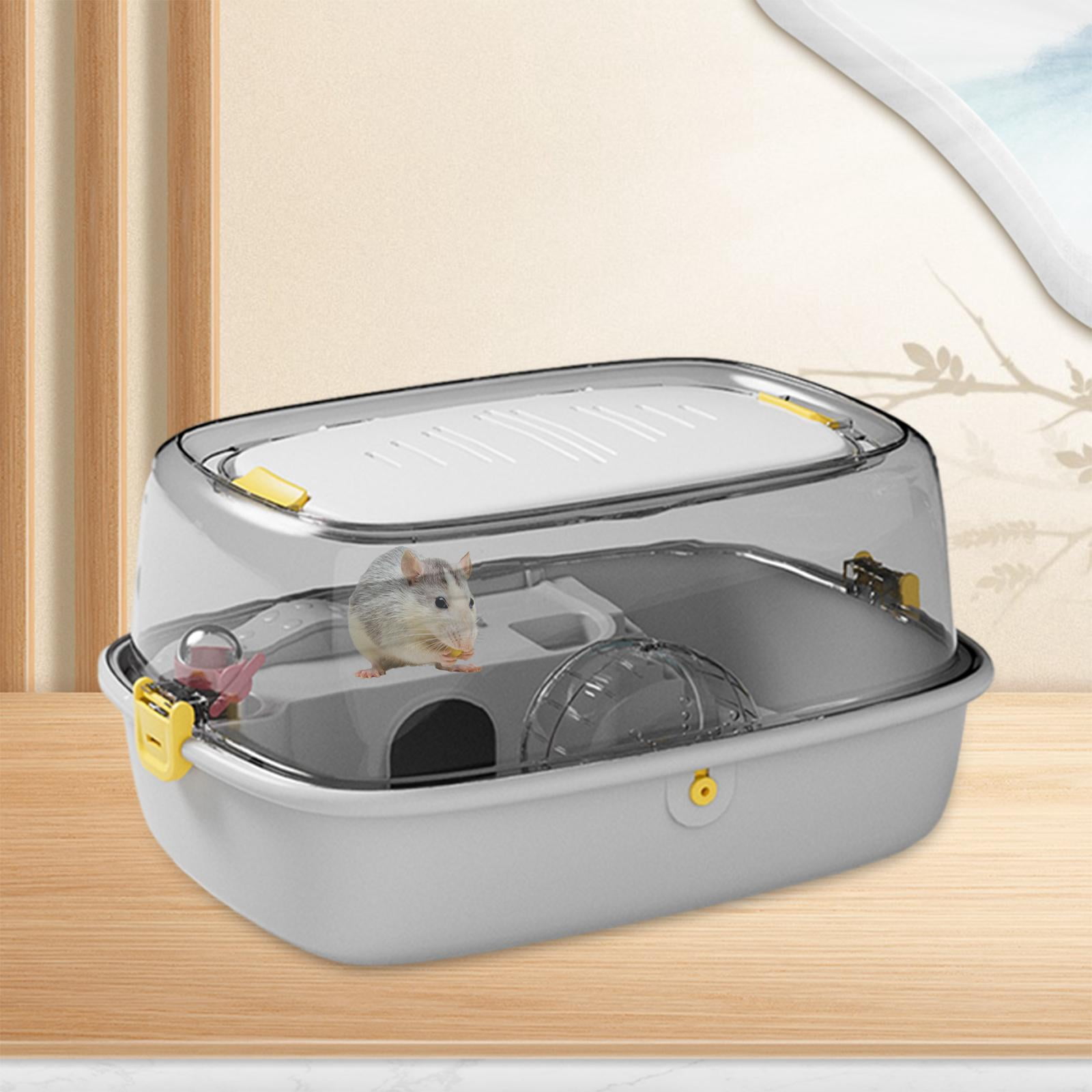 EHJRE Hamster Cage Hamster Habitat with Openable Top House Small Animal Cage for Sugar Glider, Small Animals Rats Bunny Guinea Pigs Gray
