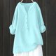 thumbnail image 2 of Túnicas de verano para mujer Camisa de cuello en V y manga larga de color liso - Poliéster, ligera, informal para el trabajo - S-XXL, 2 of 5