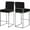 Black / Silver, variant on Meridian Furniture Giselle 26"H Velvet Counter Stool in Green