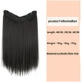 thumbnail image 2 of Aorsher One Piece Clip in Hair Extensions 3/4 Full Head Synthetic Hair Extensions with 4 Clips 16InchLong Straight Dark Brown Hairpieces for Women with Thinning Hair, 2 of 6