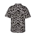 thumbnail image 3 of Balery Hand Drawn Snake Print Men's Hawaiian Shirts Short Sleeve Beach Shirt Relaxed Fit Vacation Button Down Shirts-Medium, 3 of 9