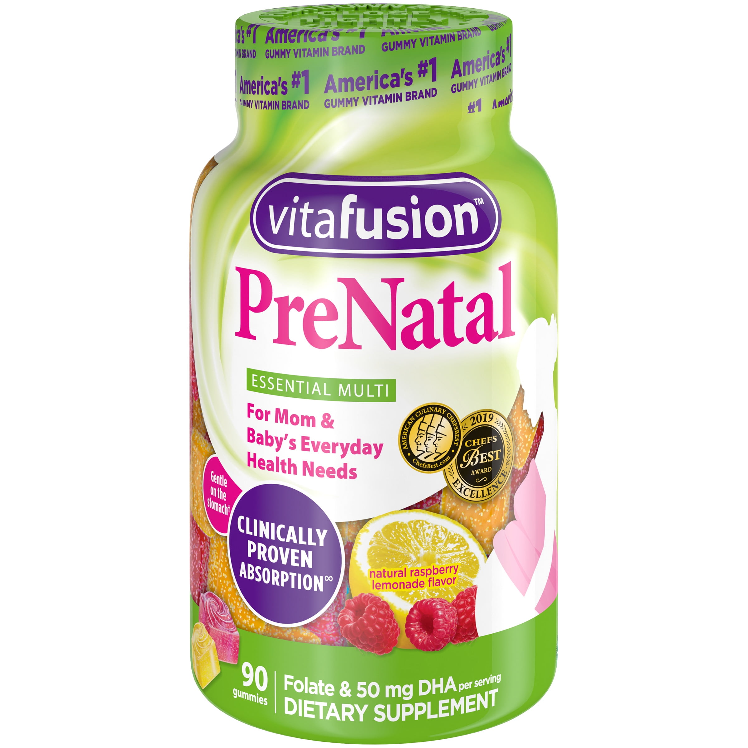 Vitafusion Prenatal Gummy Vitamins, 90 Count (Packaging May ...