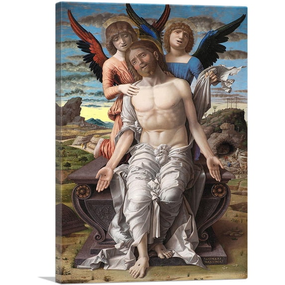 ARTCANVAS Christ as the Suffering Redeemer Canvas Art Print by Andrea Mantegna - Size: 40" x 26" (1.50" Deep)